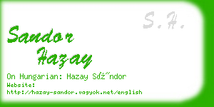 sandor hazay business card